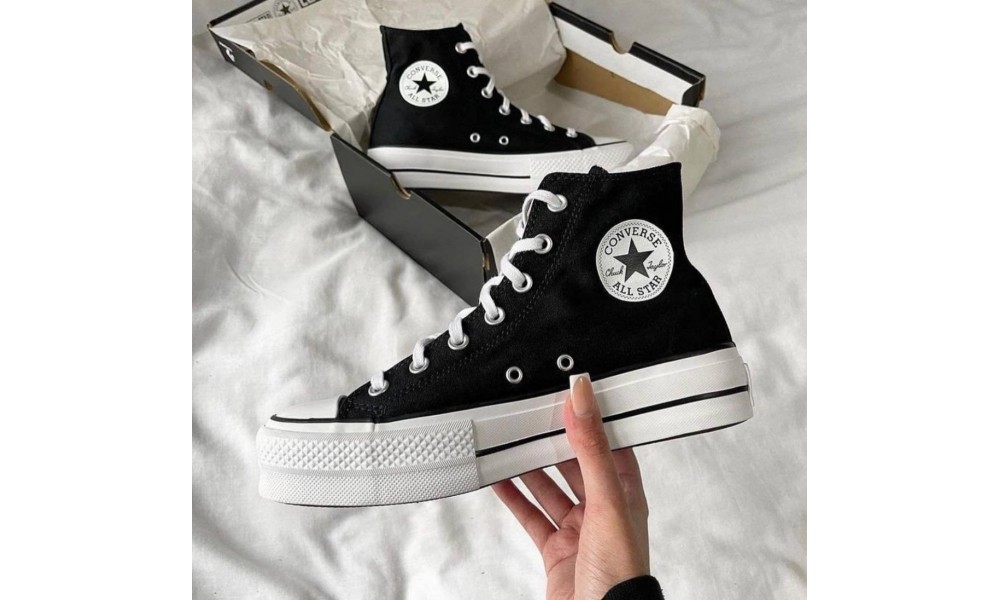 Converse lift high top black online